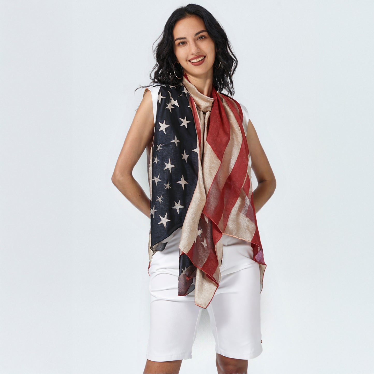Vintage American Print Scarf