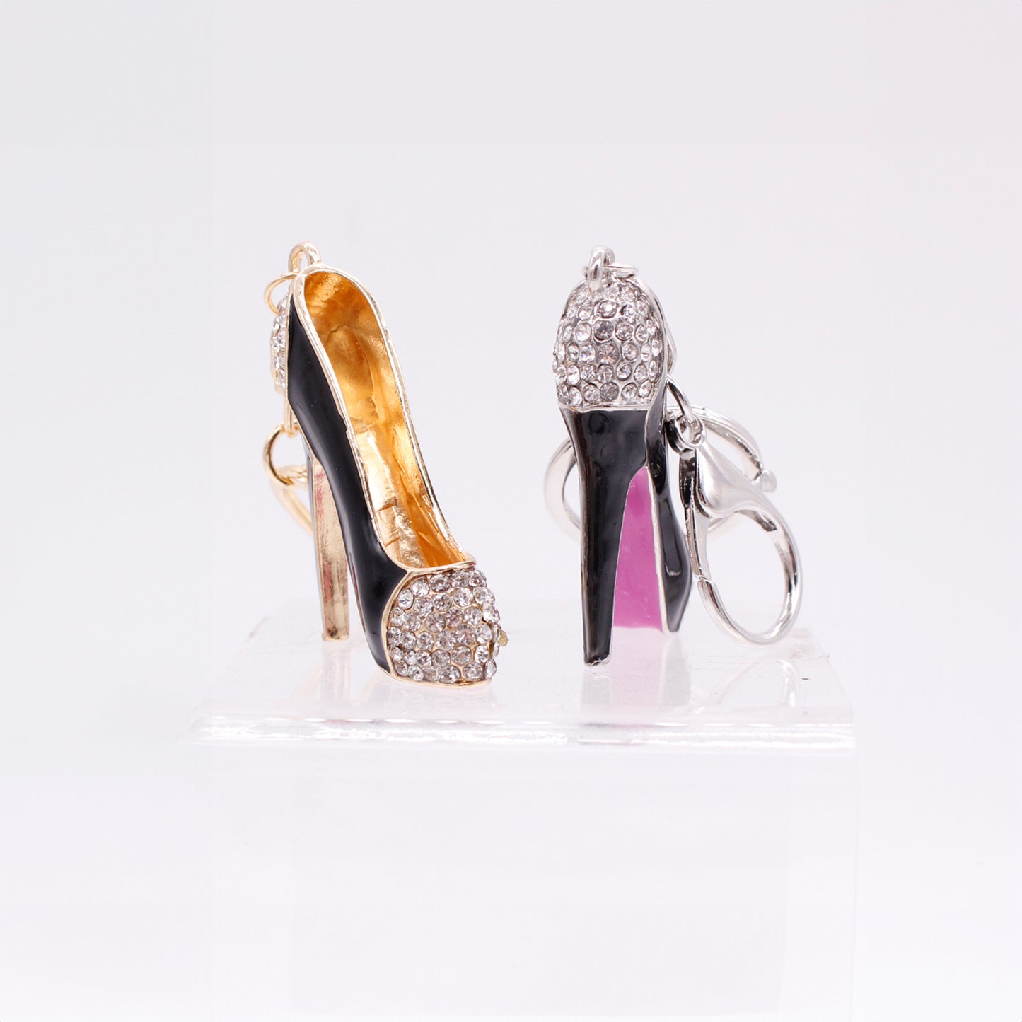 RHINESTONE TOE AND HEEL STILETTO KEYCHAIN