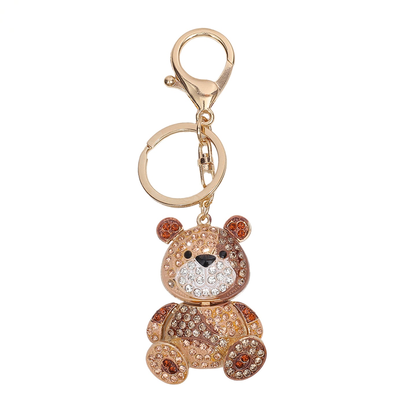 Sparkling Brown Bear Keychain