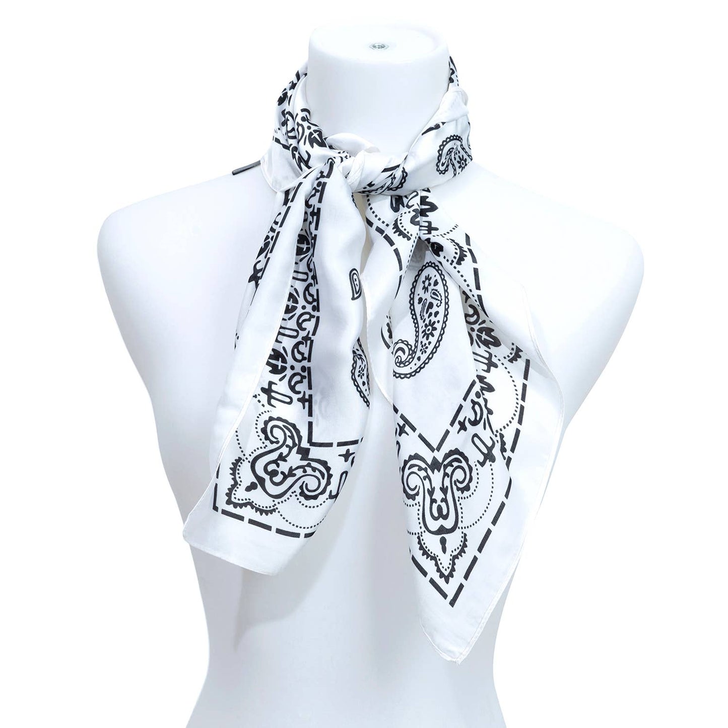 Multi Pattern Printed Silk Scarf
