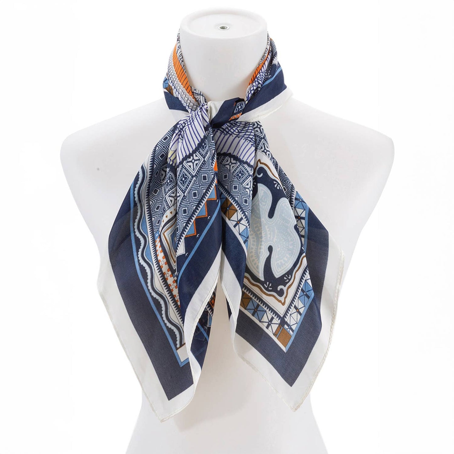 Multi Pattern Silk Scarf - Sun Cover Feature