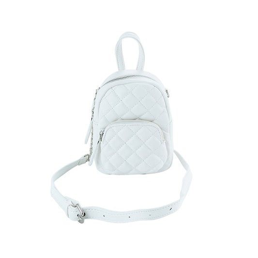 TRENDY QUILTED CROSSBODY SATCHEL BAG