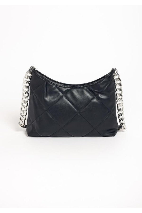 Quilted Baguette PU Leather Crossbody Purse