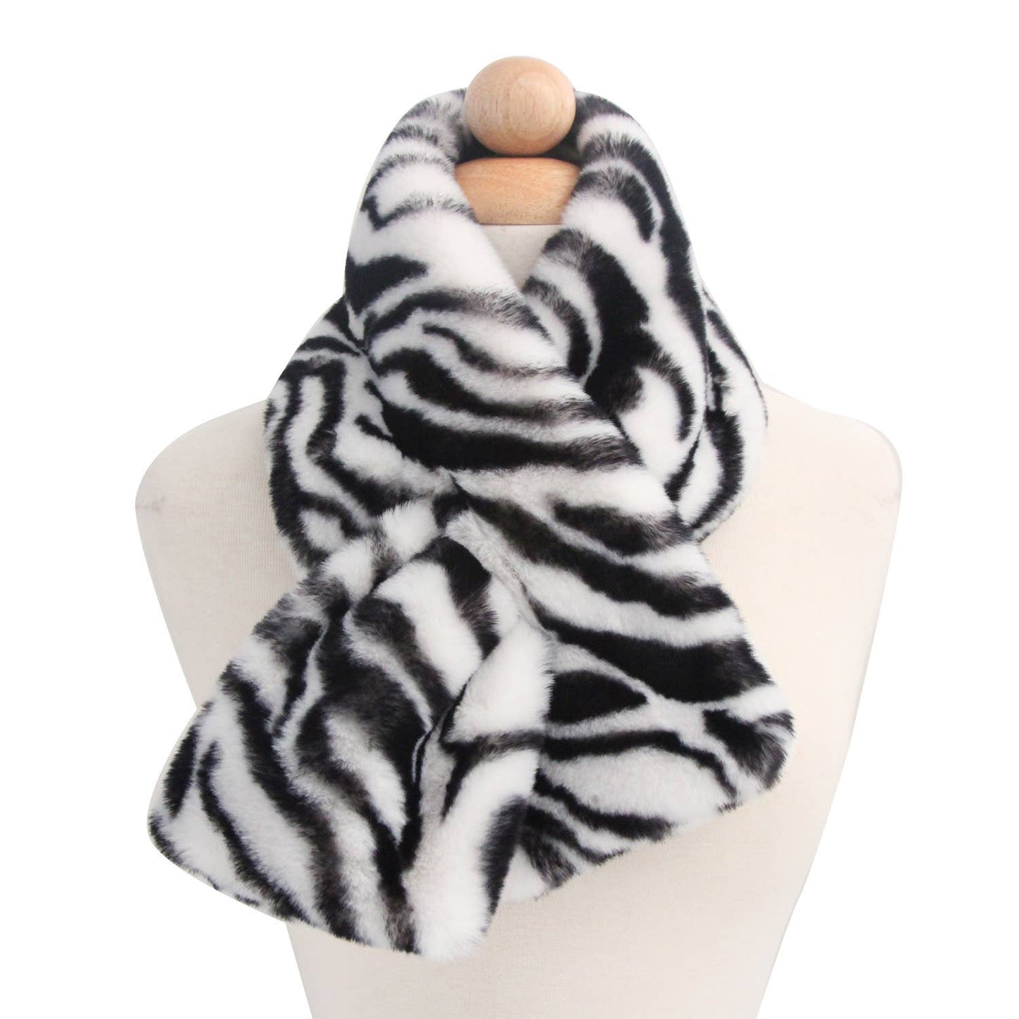 ZEBRA FUR SCARF