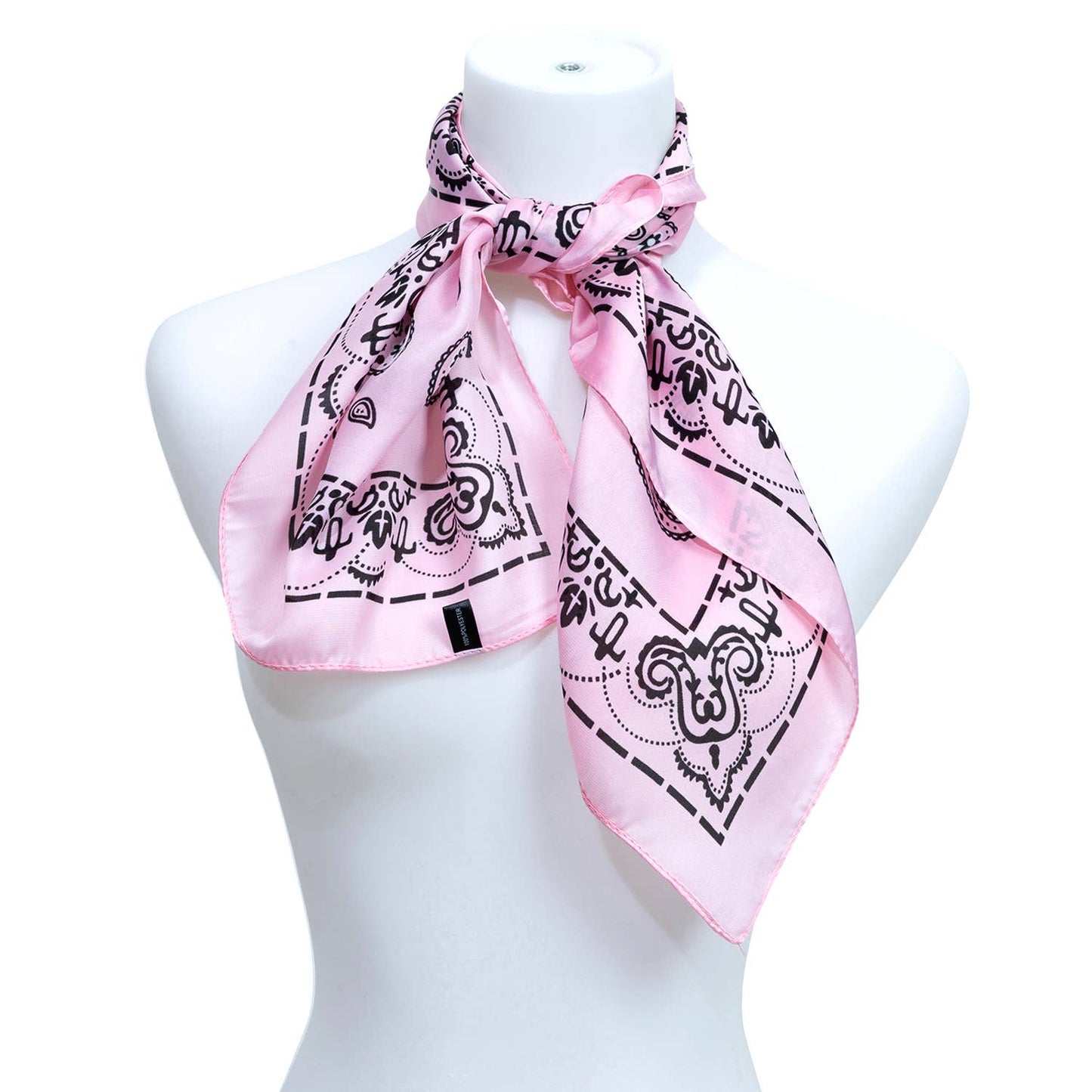 Multi Pattern Printed Silk Scarf