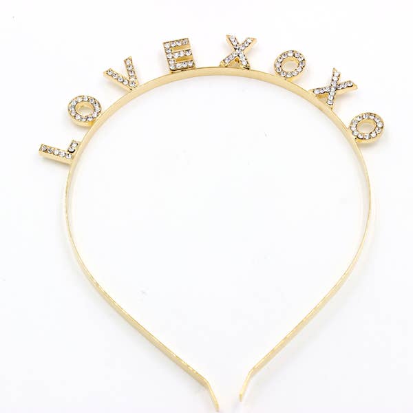 LOVE XOXO METAL HEADBAND