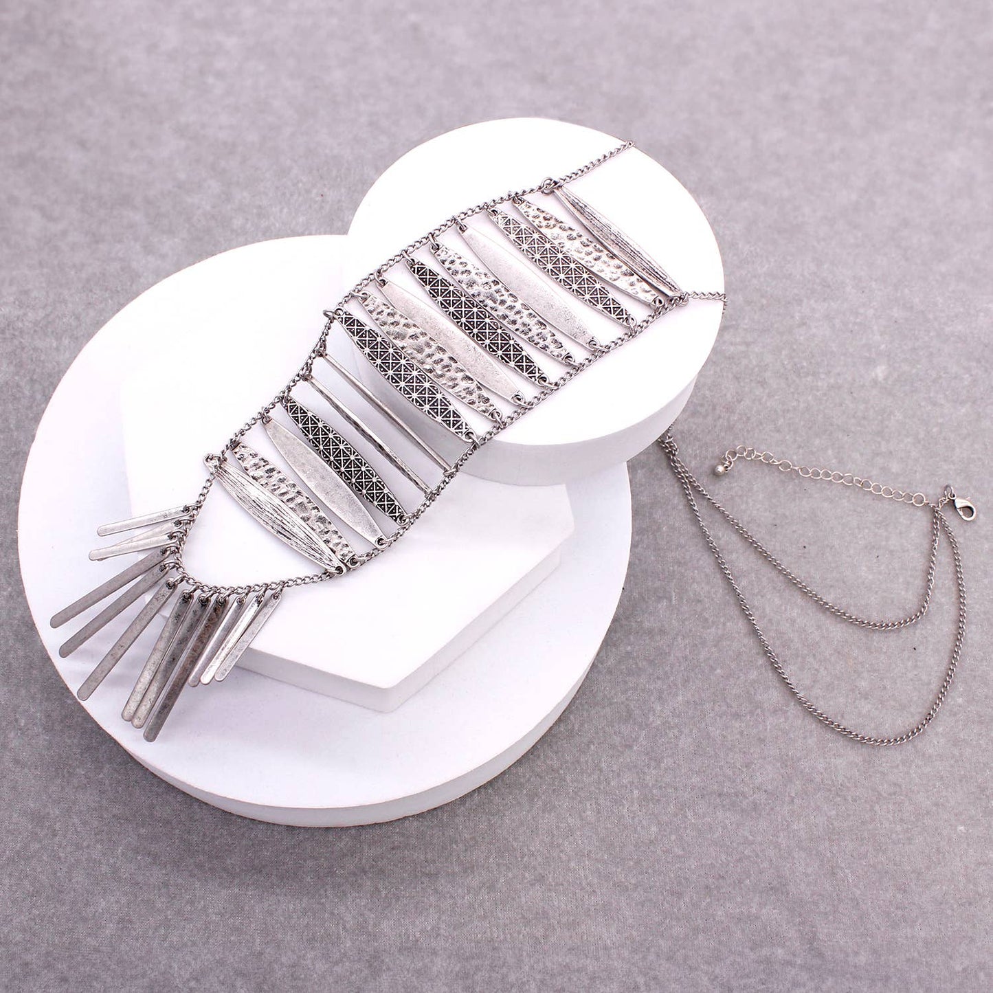 ANTIQUE BOHENIAN LONG STATEMENT NECKLACE