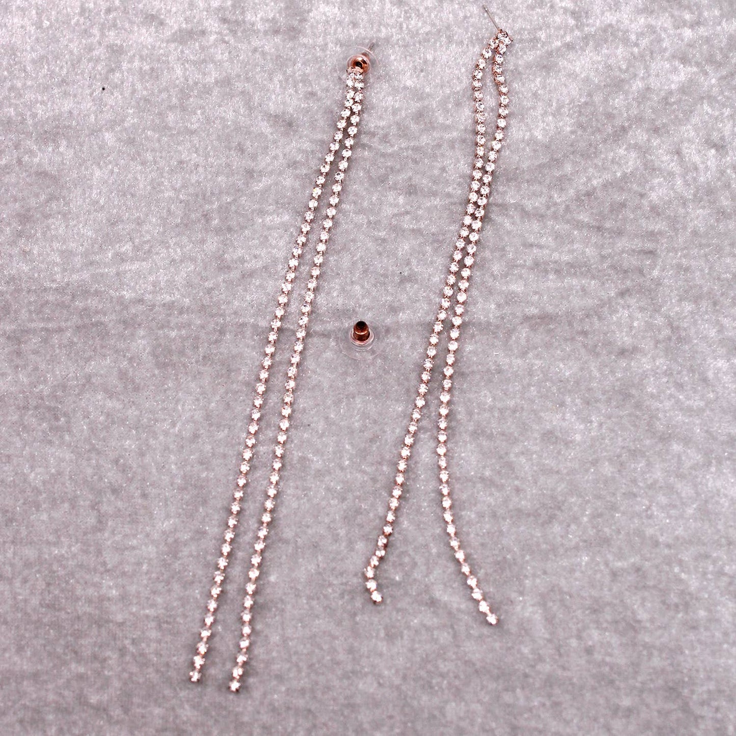 Trendy Shoulder Duster Rhinestone Stud Earring