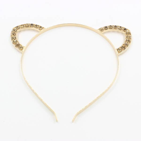 RHINESTONE ANIMAL EAR HEADBAND
