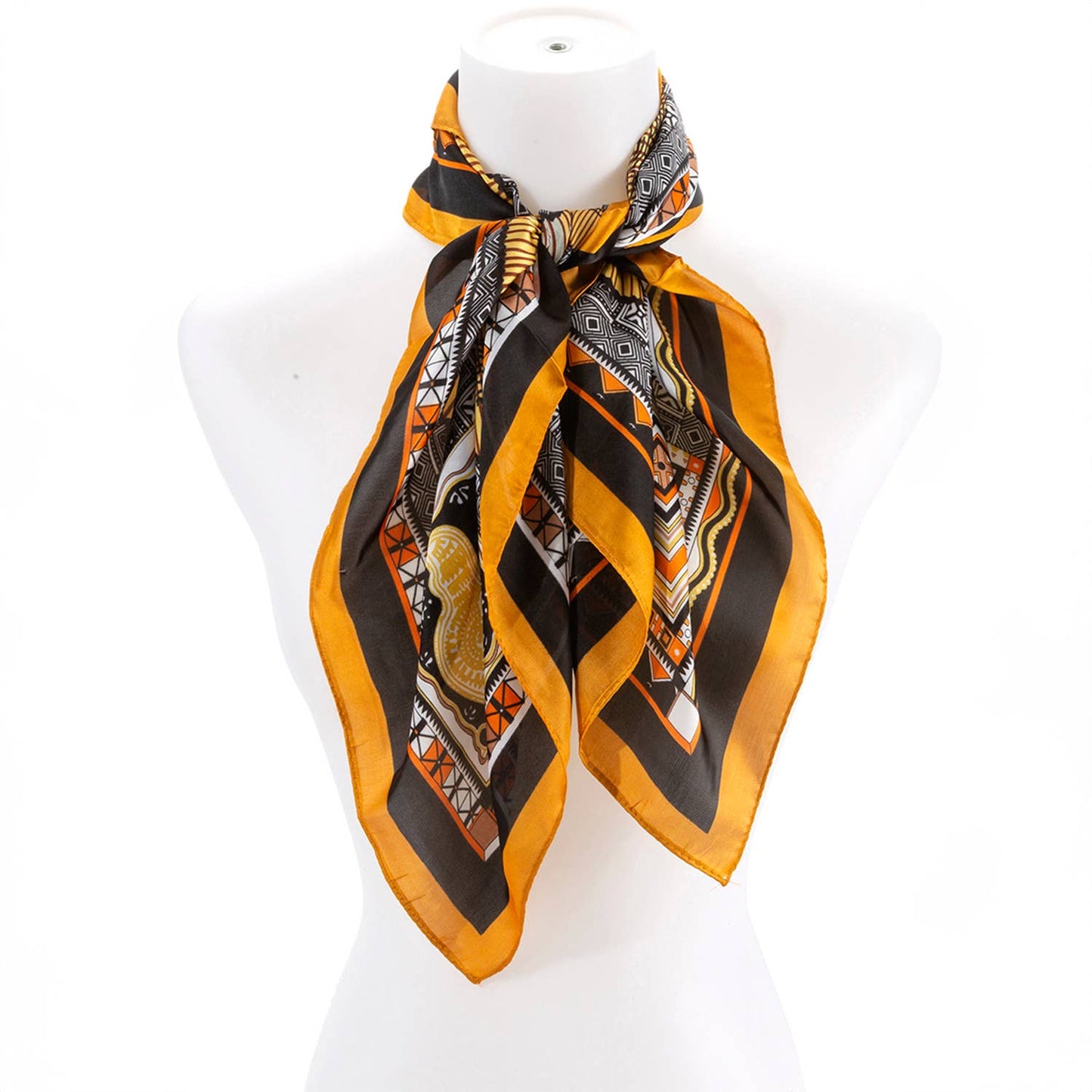 Multi Pattern Silk Scarf - Sun Cover Feature