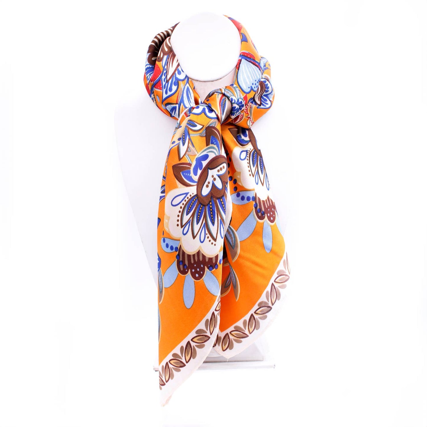 VIBRANT TROPICAL GARDEN SILK SCARF