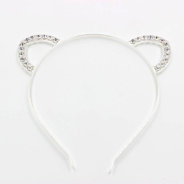 RHINESTONE ANIMAL EAR HEADBAND