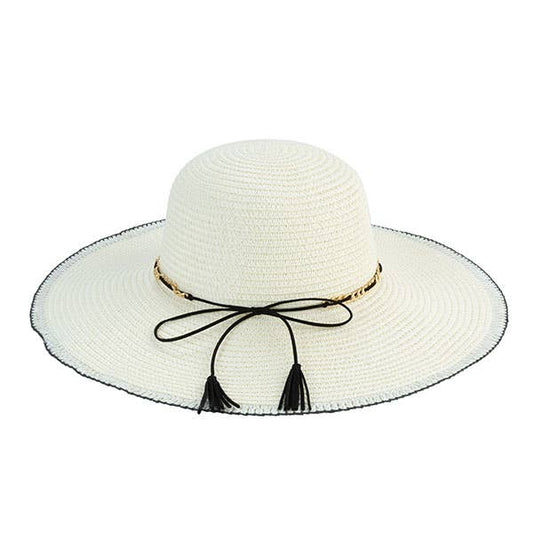 VINTAGE STYLE STRAW FLOPPY HAT