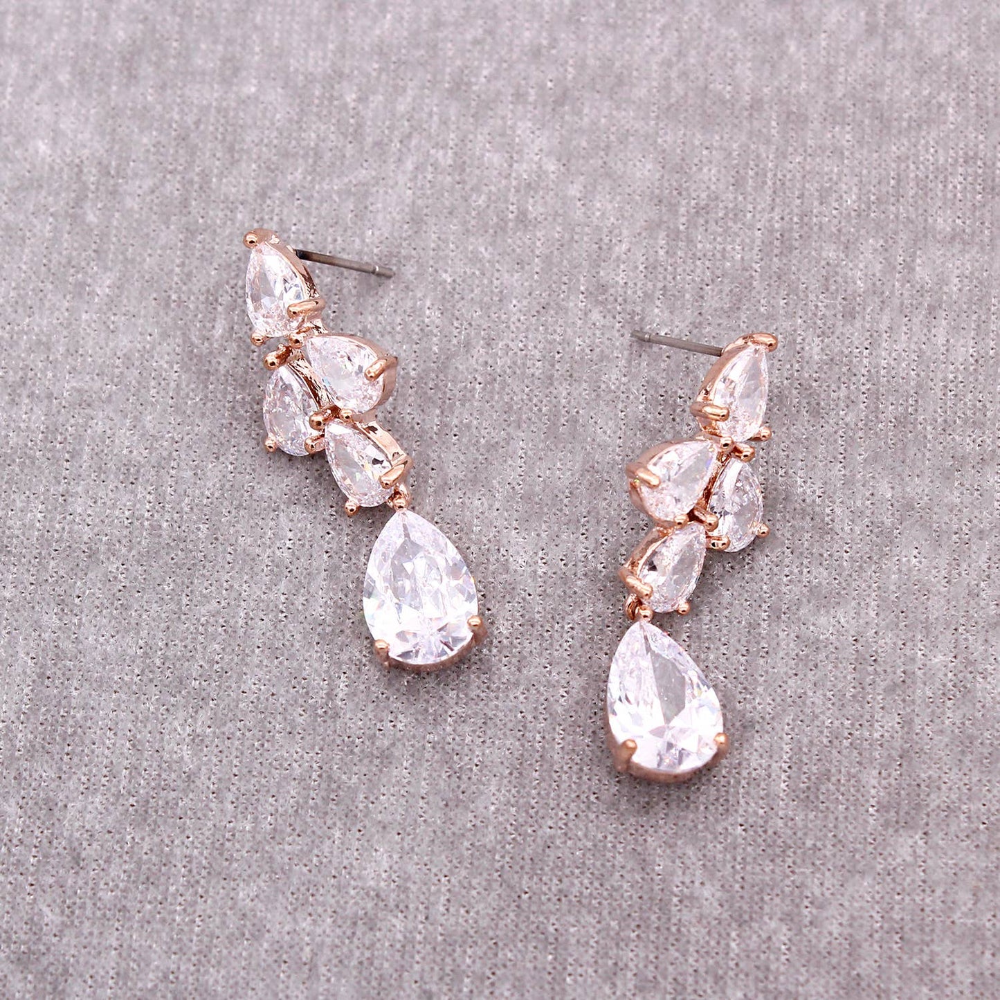 Flower Shaped Rhinestone Stud Earrings