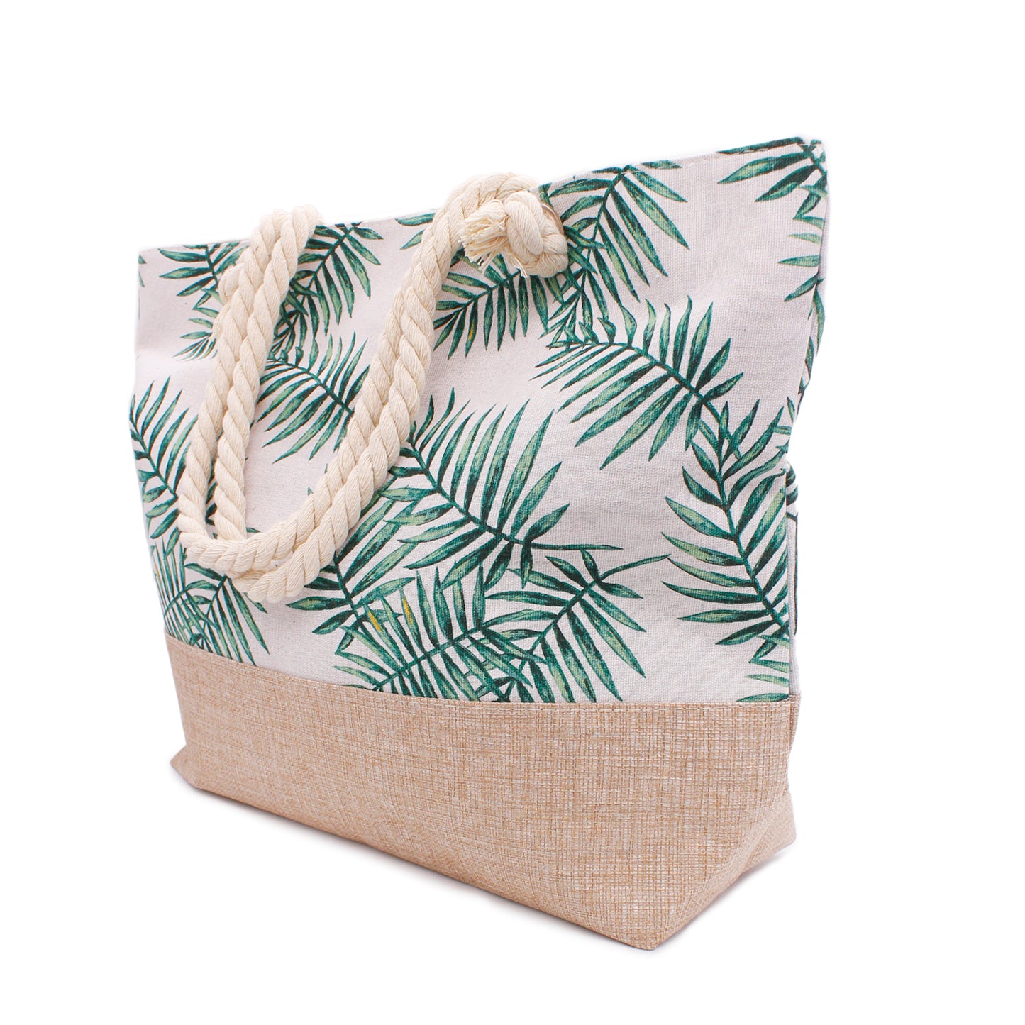 Elegant Green Palm Beach Bag