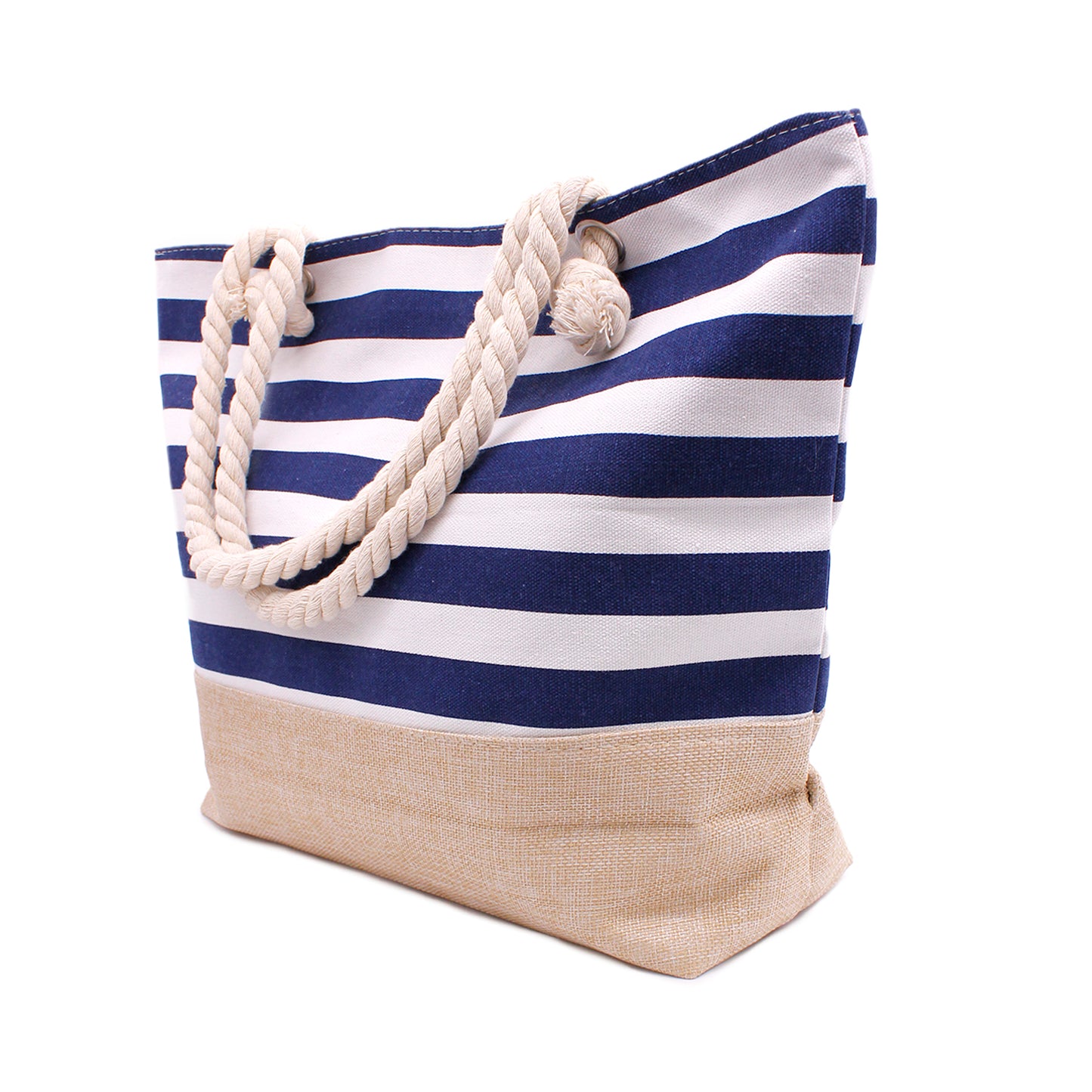 Classic Navy Stripes Beach Bag