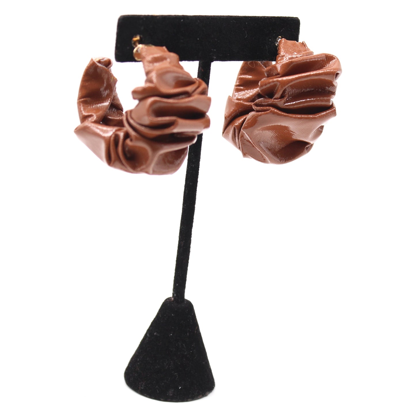 HALF HOOP SCRUNCHIE EARRING
