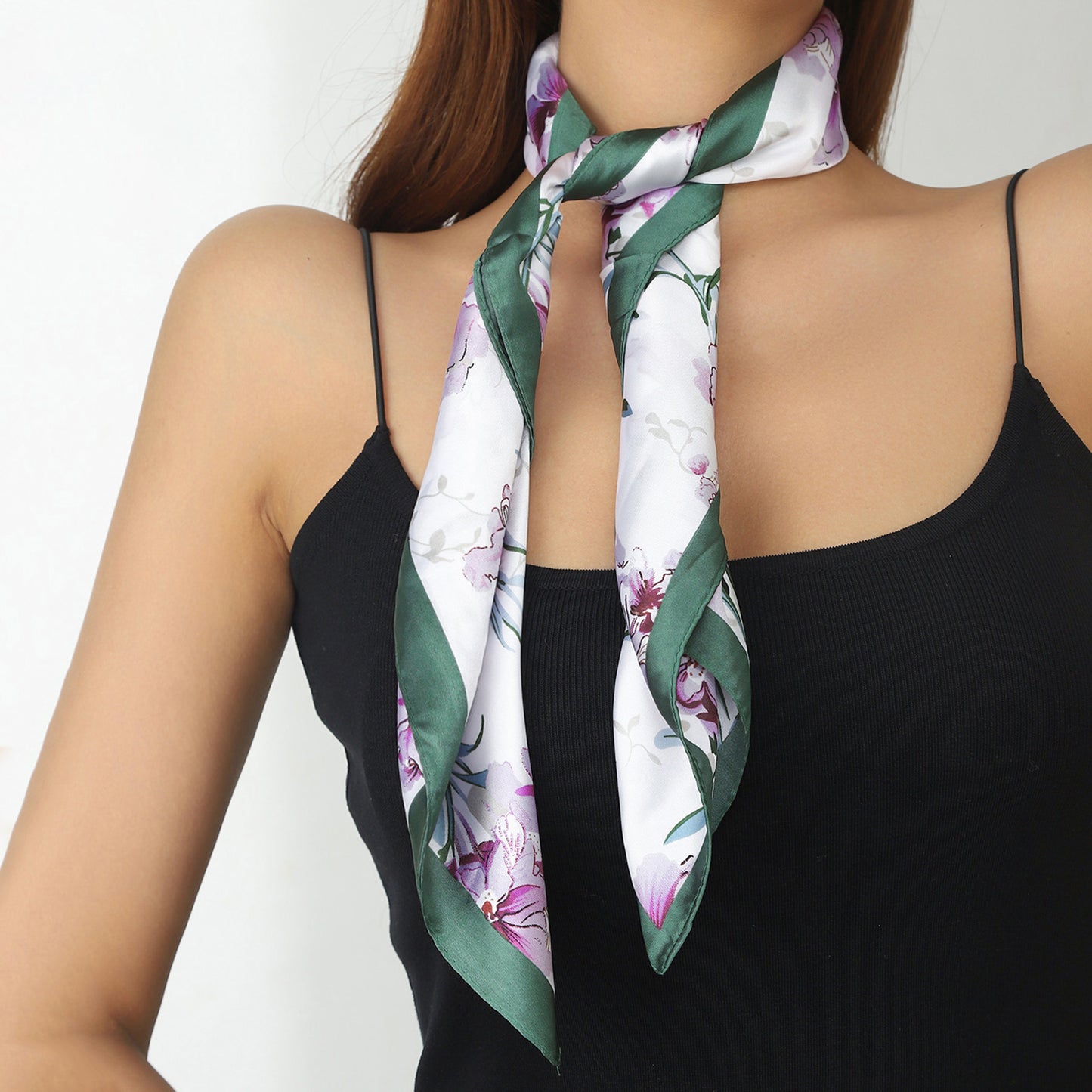 Elegant Lilac Bloom Square Scarf