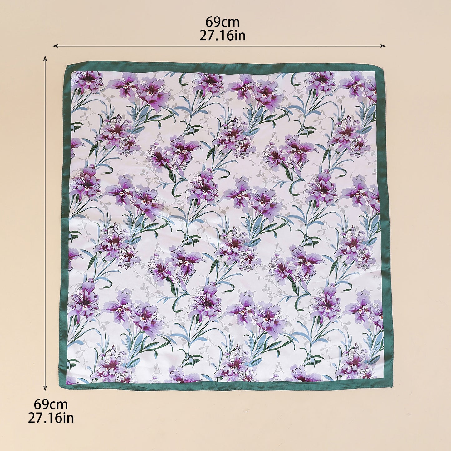 Elegant Lilac Bloom Square Scarf