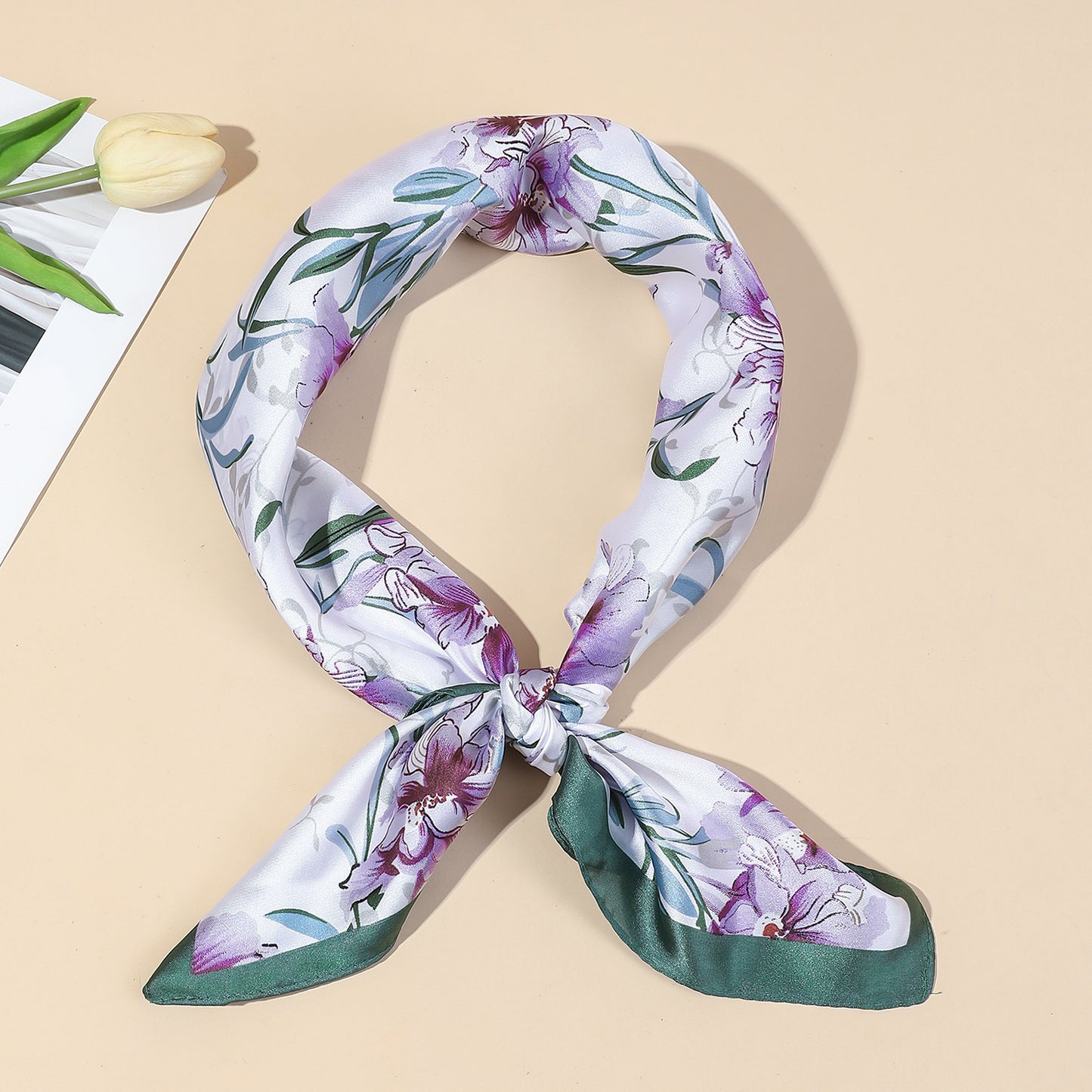 Elegant Lilac Bloom Square Scarf