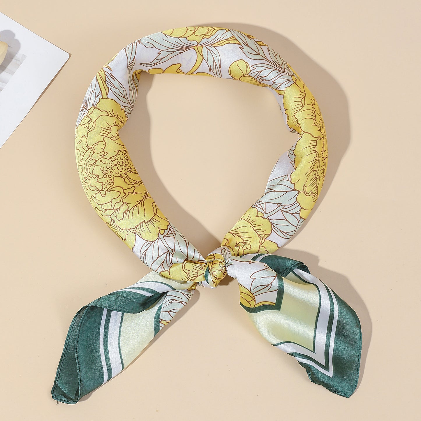 Floral Print Satin Scarf