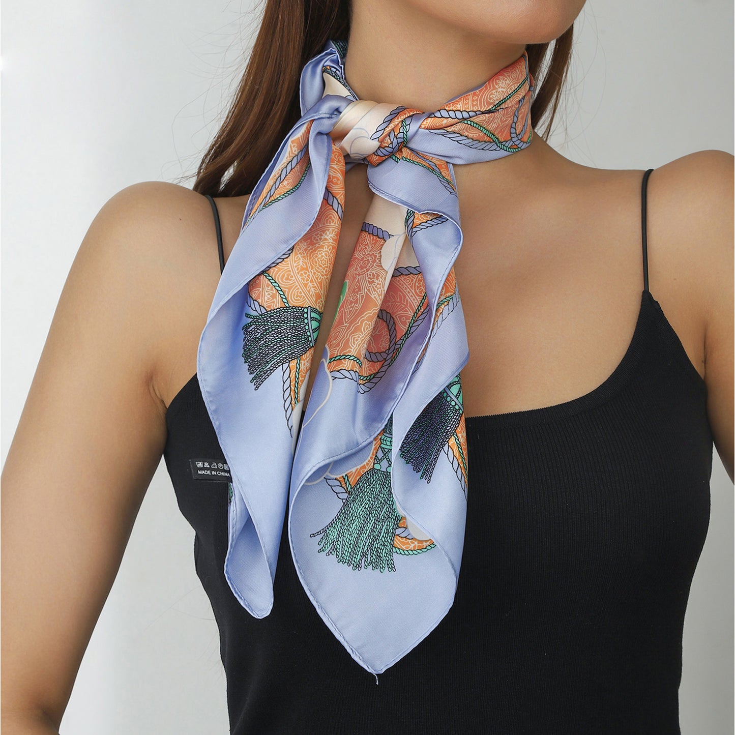 Rose Rope Pattern Square Scarf