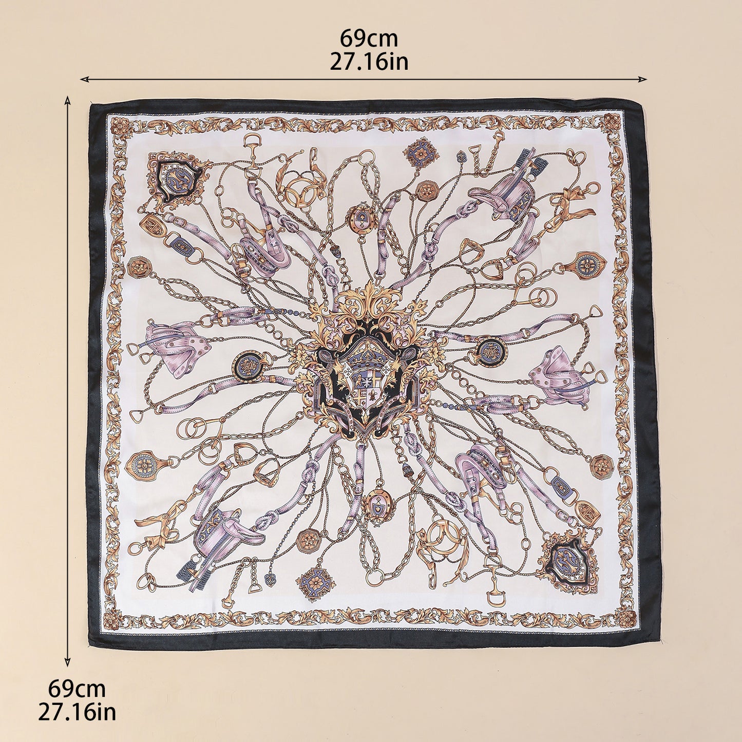 Vintage Baroque & Botanical Square Scarf