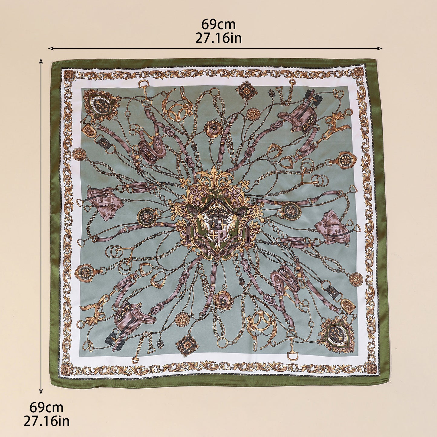 Vintage Baroque & Botanical Square Scarf