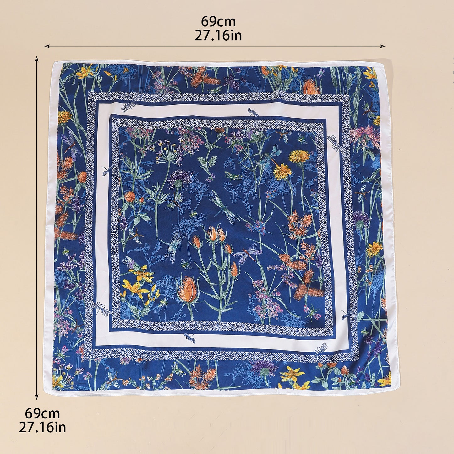 Wildflower Print Square Scarf