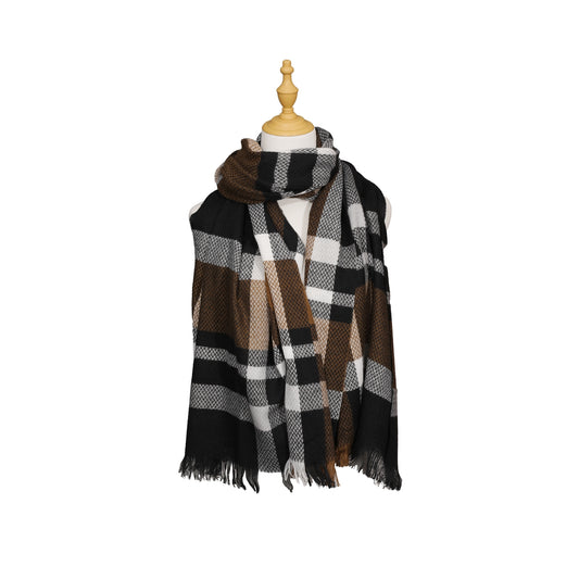 CLASSIC PLAID FRINGE SCARF