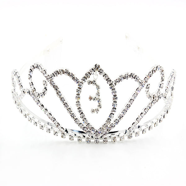Sparkling 3 year Birthday Tiara with Heart Design