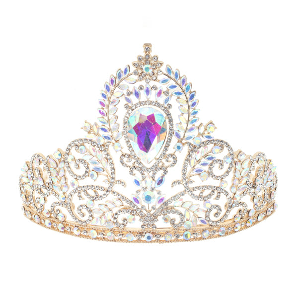 Elegant Crystal Tiara with Ornate Design
