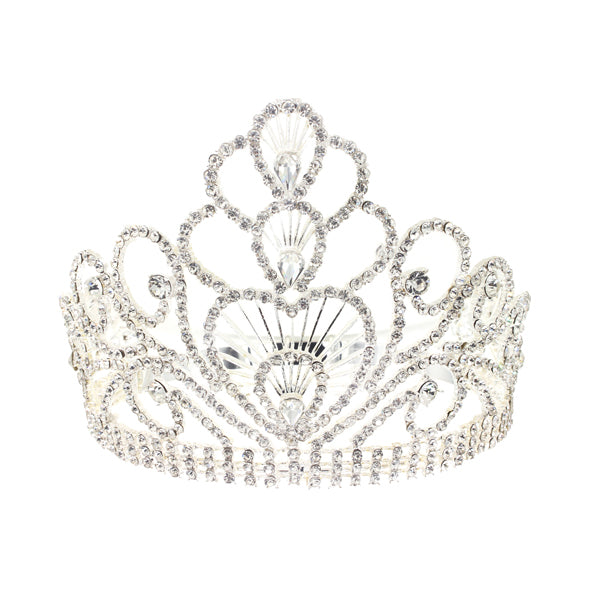Elegant Crystal Queen Tiara