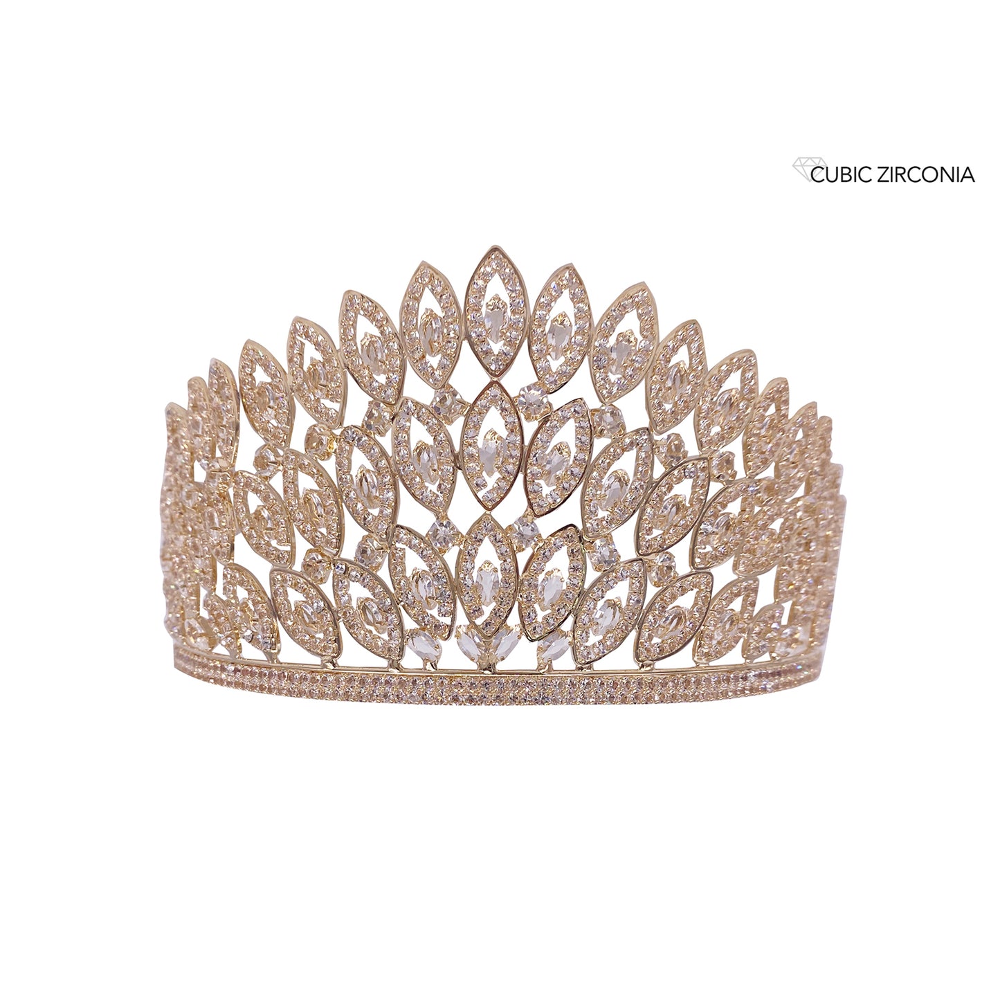 Luxury Cubic Zirconia Crown Tiara