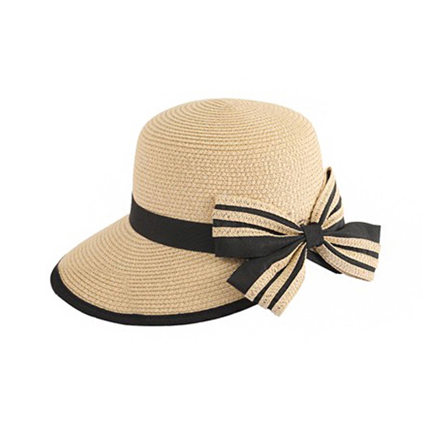 Fashion Straw Hat With Bowknot