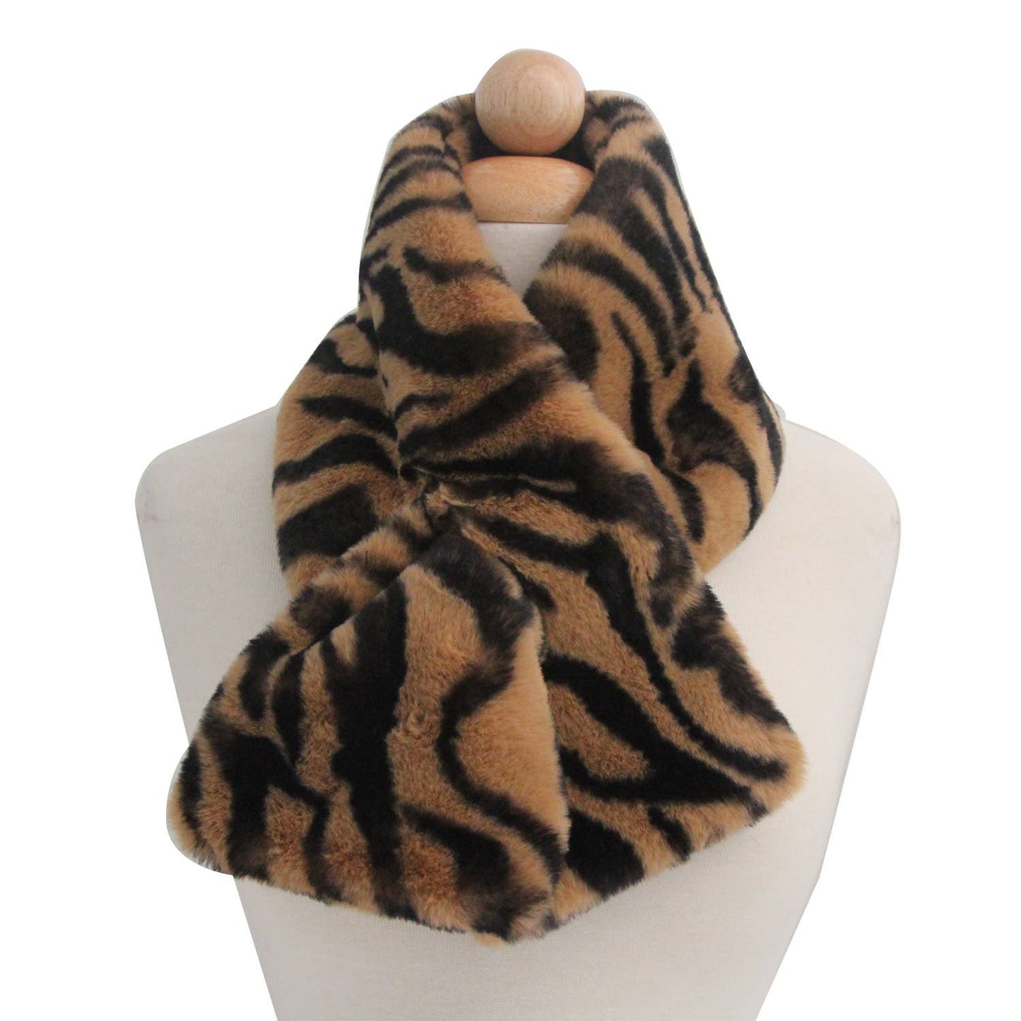 ZEBRA FUR SCARF