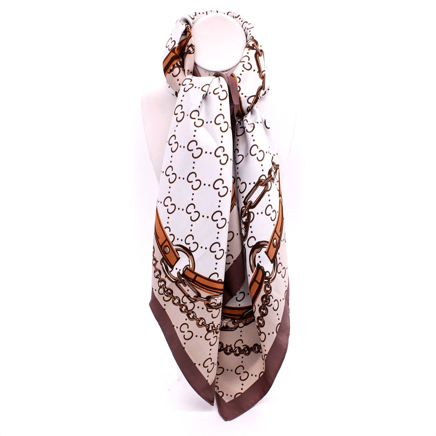 VINTAGE DESIGNER CHAIN PRINT SCARF