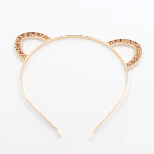 RHINESTONE ANIMAL EAR HEADBAND