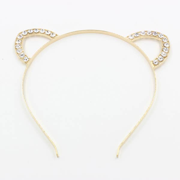 RHINESTONE ANIMAL EAR HEADBAND