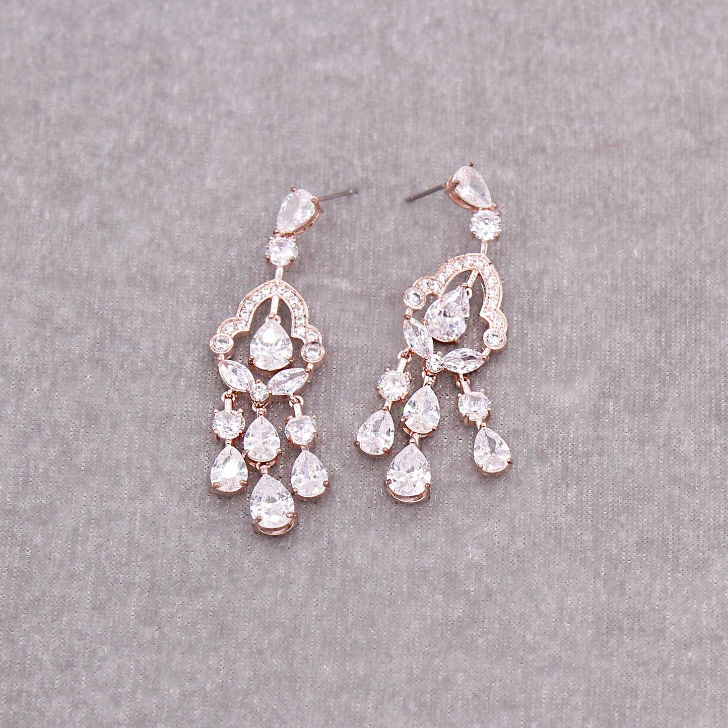 Bell Shape Cubic Zirconia Drop Earrings