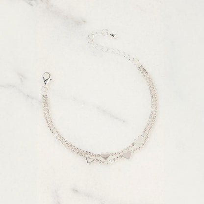 CRYSTAL HEART TENNIS BRACELET