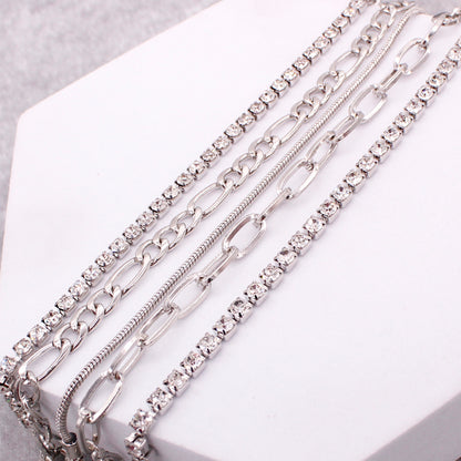 TENNIS AND CHAIN BRACELET SET