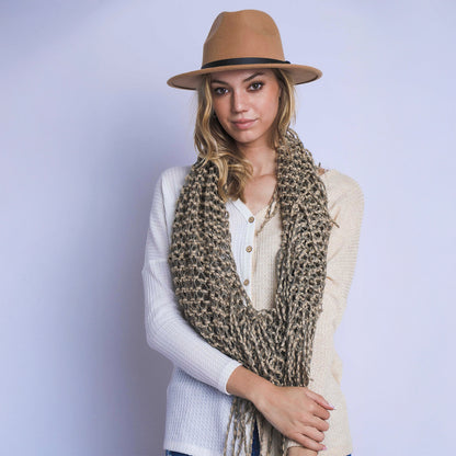 AUTUMN INFINITY KNITTED SCARF