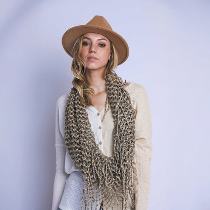 AUTUMN INFINITY KNITTED SCARF