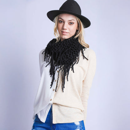 AUTUMN INFINITY KNITTED SCARF