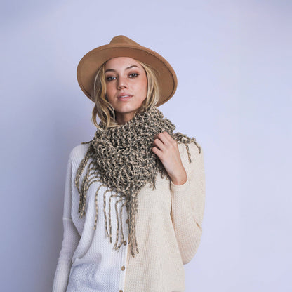 AUTUMN INFINITY KNITTED SCARF