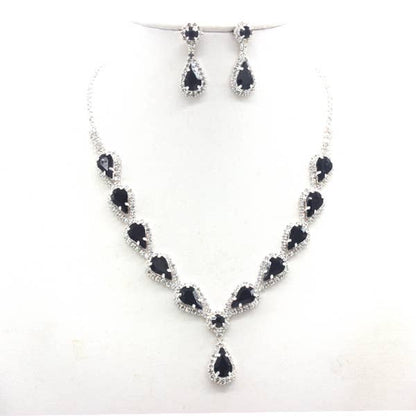 MULTI STONE LUXURY NECKLACE SET GOLD