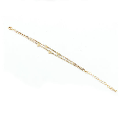 CRYSTAL HEART TENNIS BRACELET