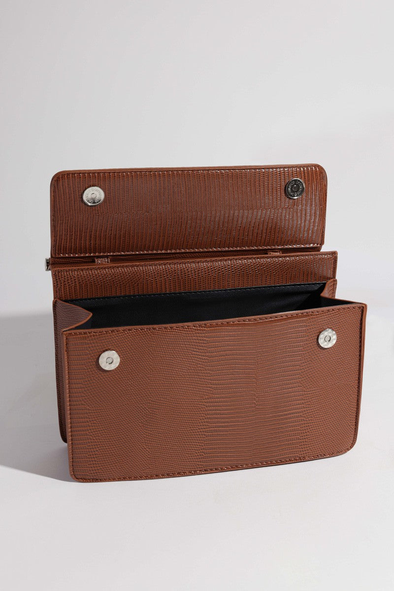 TEXTURED PU LEATHER FASHION BAG