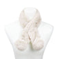 POM POM FAUX FUR SCARF